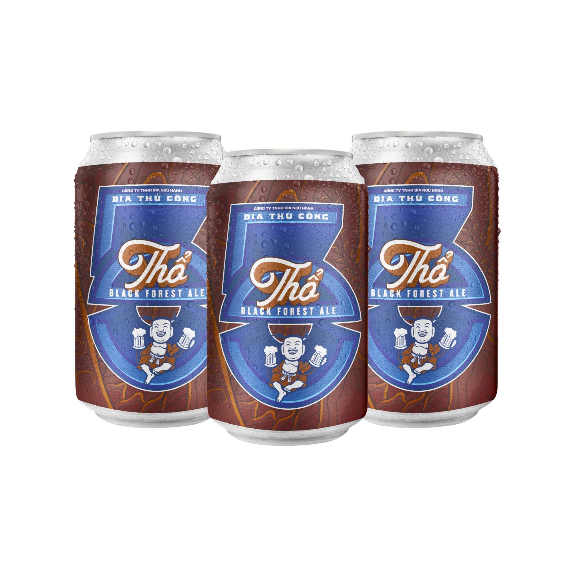  [Combo 3 Lon] Bia Thổ (English Black Forest Ale) lon 330ml 