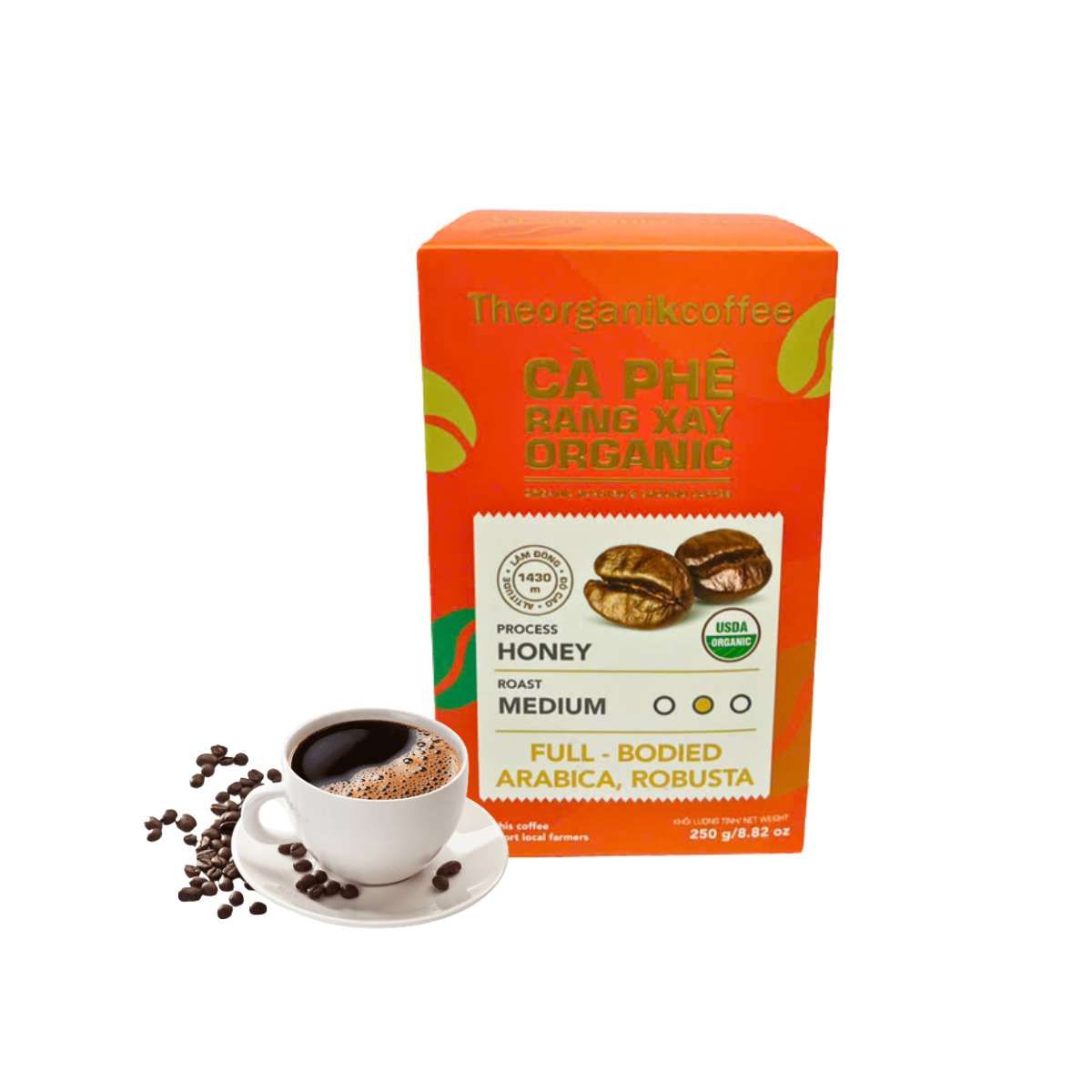 Cà phê Đậm Sâu ""Full Bodied"" rang xay Theorganikcoffee 250G (I0012504) 