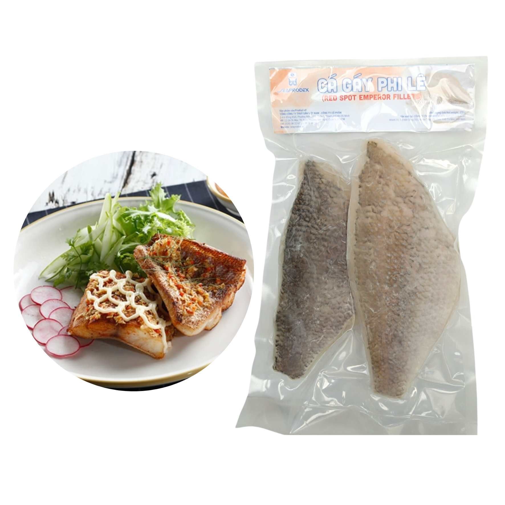  [Đông lạnh] Cá gáy phi lê Seaprodex - 270G/Túi 