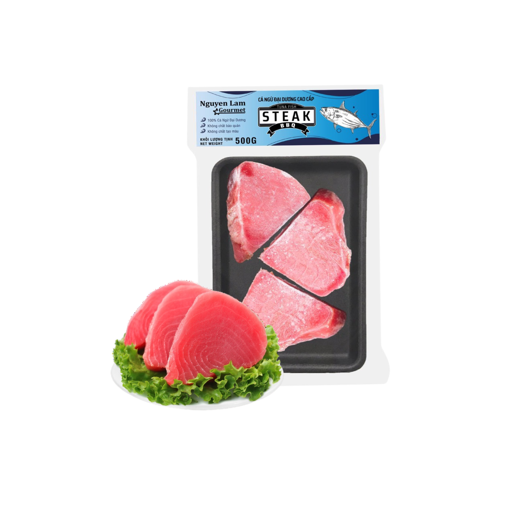  [Đông lạnh] Cá ngừ đại dương cao cấp steak NLG 500G (I0015353) 