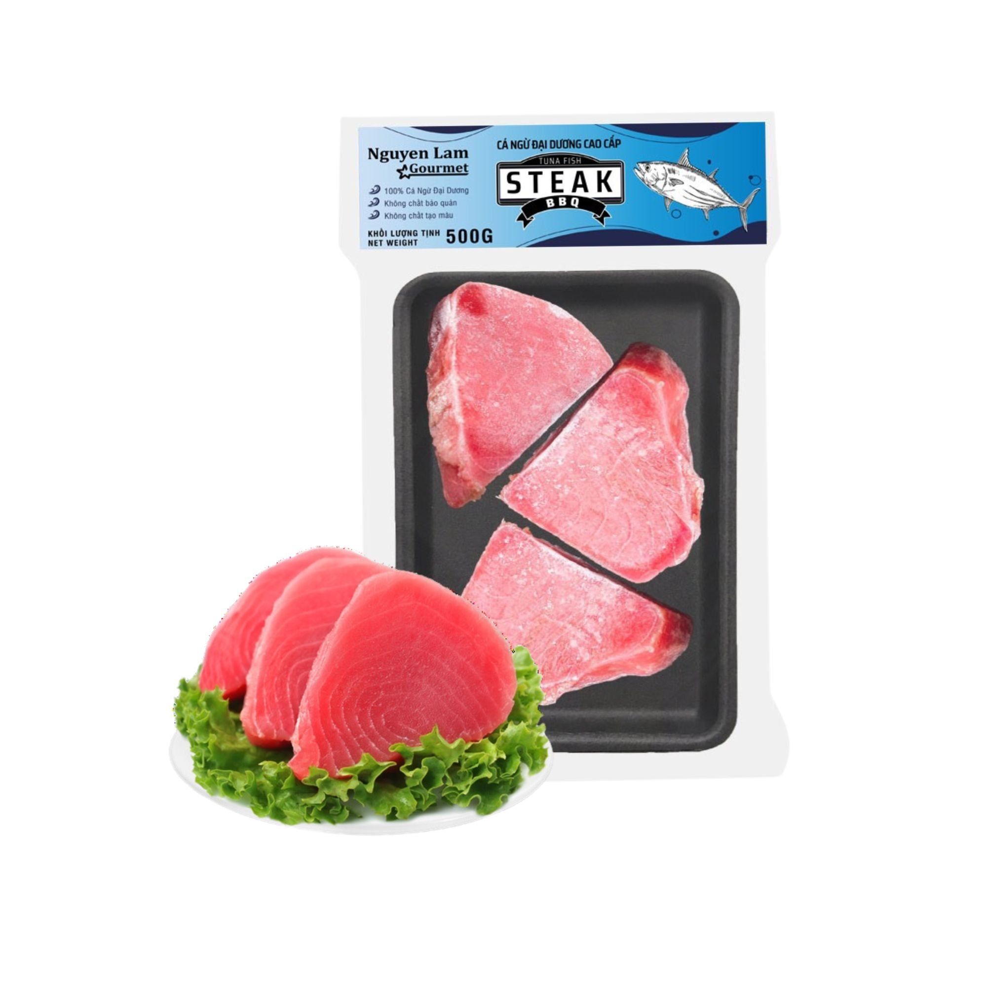  [Đông lạnh] Cá ngừ đại dương cao cấp Saku NLG 500g (I0015352) 