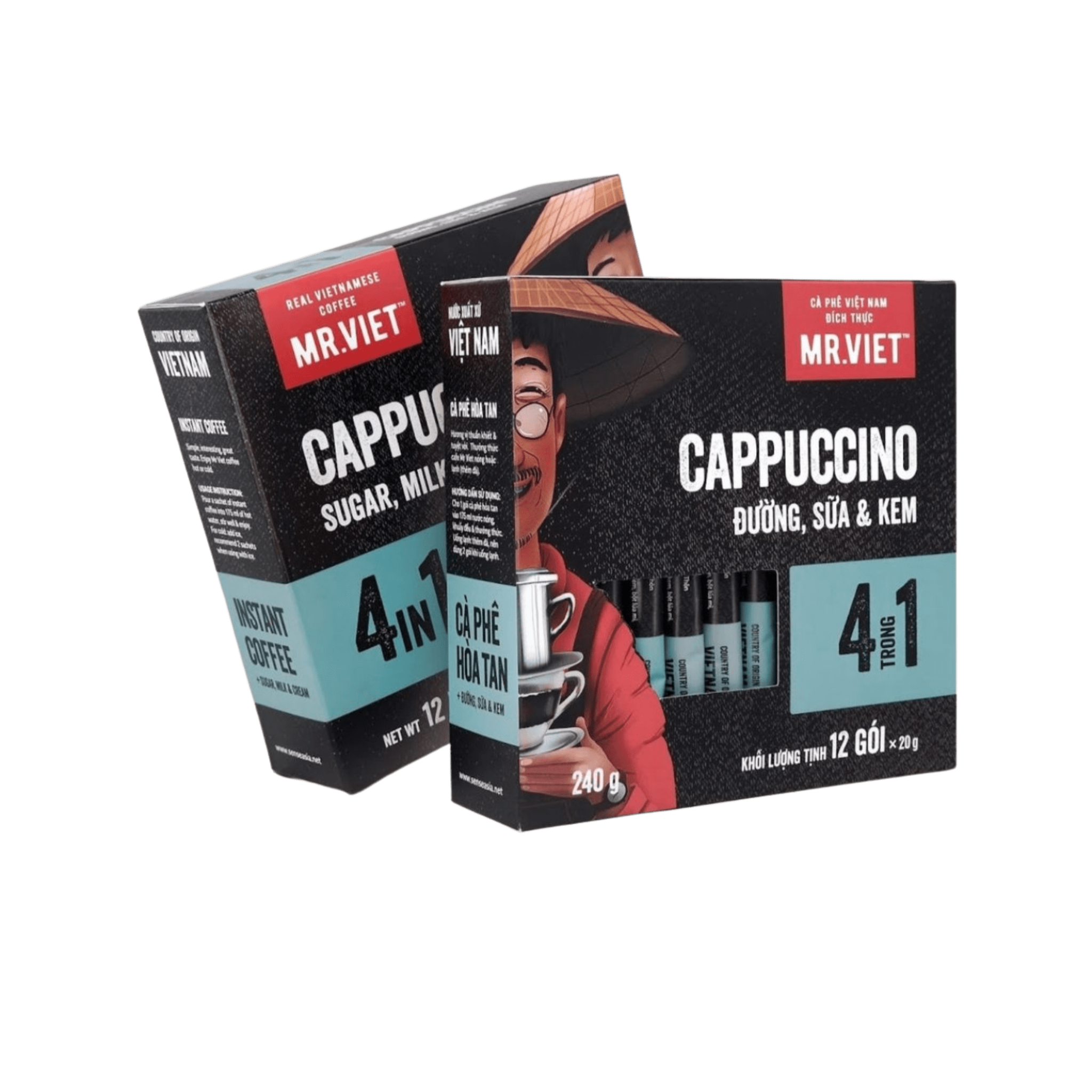  Cà phê hòa tan capuccino 4 trong 1 Mr Việt 240G 