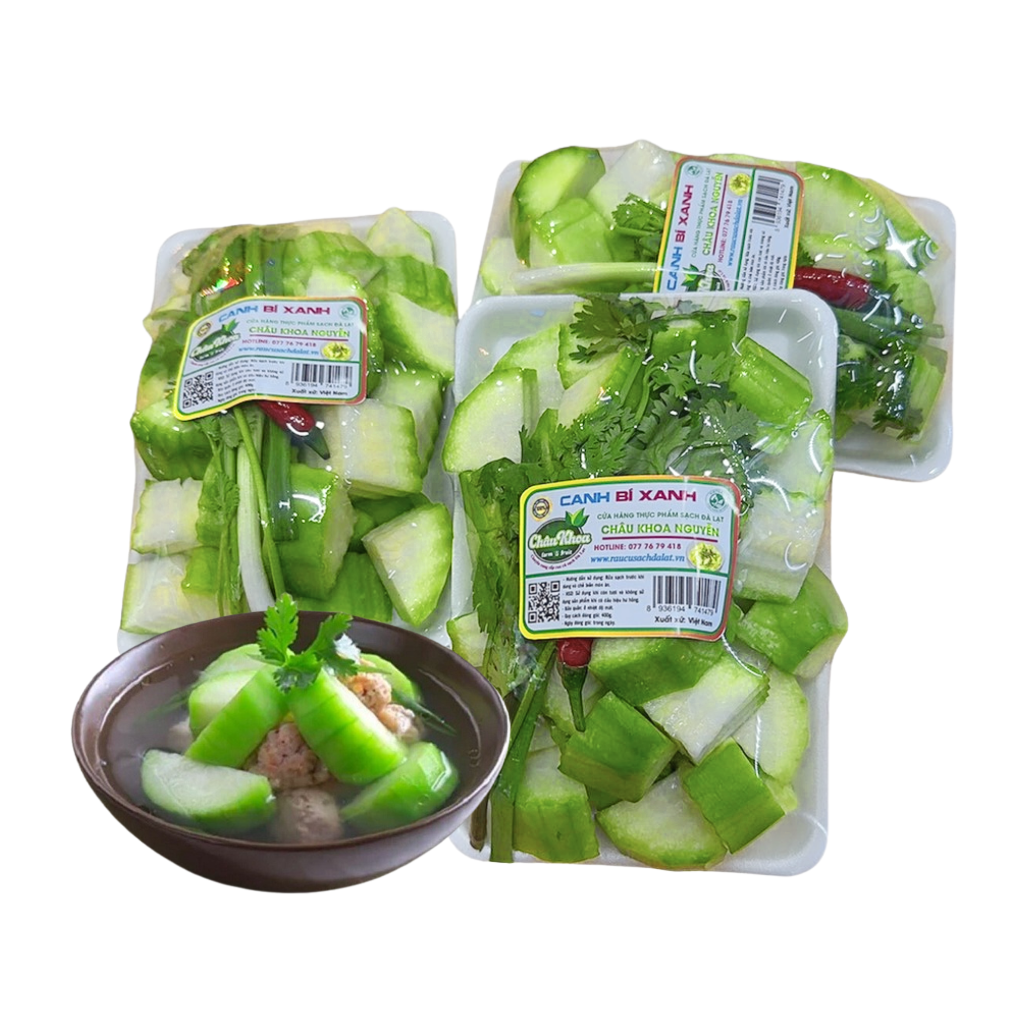  Canh bí xanh Vietgap Châu Khoa - Khay 400G (I0015604) 