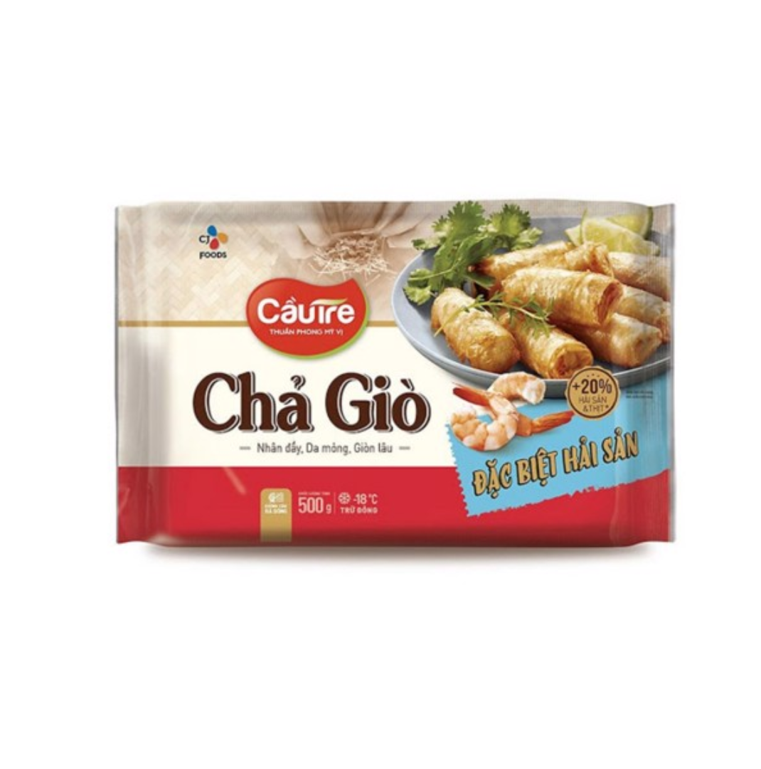  [Đông lạnh] Chả giò hải sản đặc biệt cầu Tre 500 g (I0005492) 
