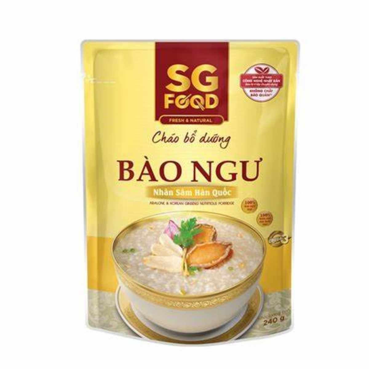  Cháo bổ dưỡng bào ngư nhân sâm Hàn Quốc SG Food gói 240 g 