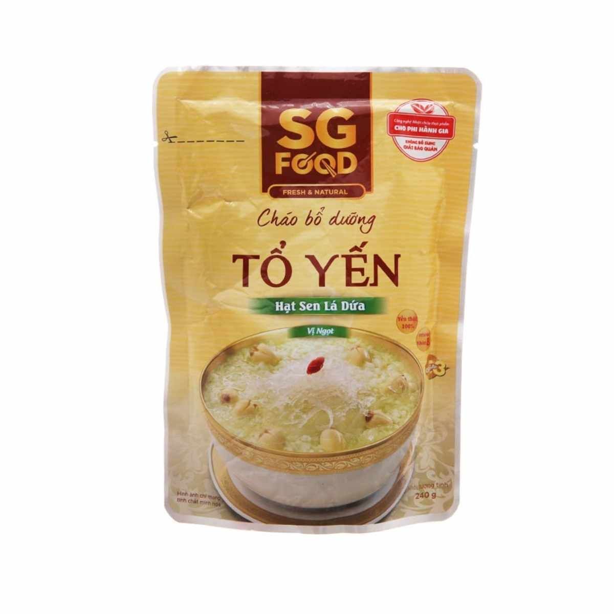  Cháo bổ dưỡng tổ yến cá hồi SG Food gói 240 g 
