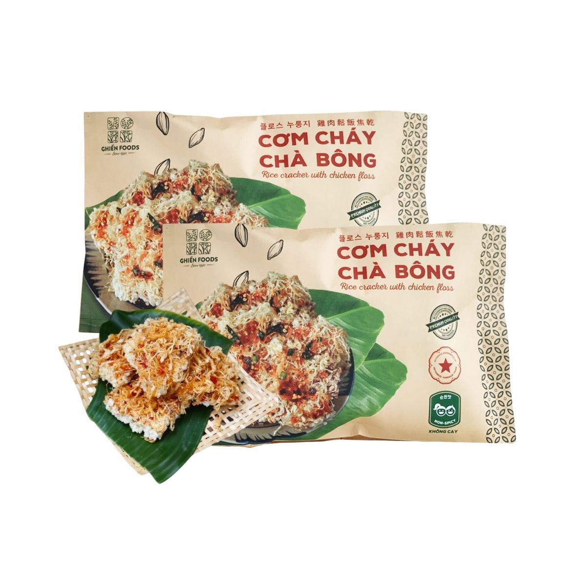  Cơm cháy chà bông vị gà không cay Ghiền Foods 100 g (I0000448) 