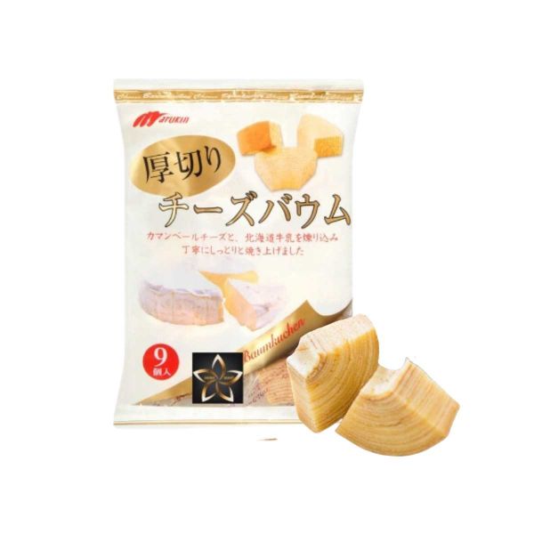 Bánh cuộn ngàn lớp phô mai cắt sẵn Nhật Bản Marukin (9 bánh/gói) (I0000035)