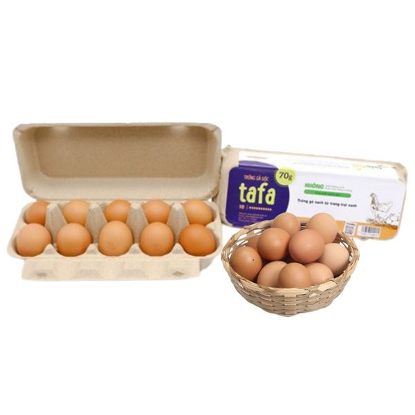 Trứng gà sạch Tafa 70 g (10 quả/hộp) (I0004917)