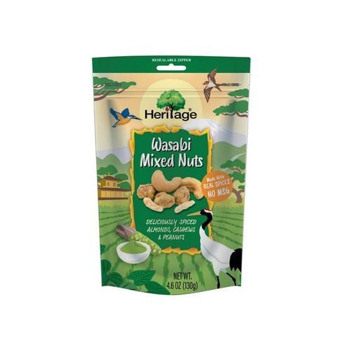 Hỗn hợp hạt khô tẩm Wasabi Heritage 130 g (I0001107)