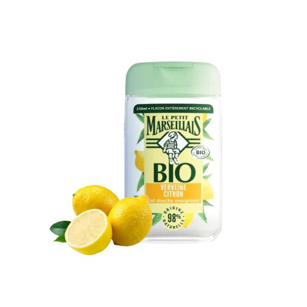  Gel tắm 98% hữu cơ Le Petit Marseillais cỏ roi ngựa & chanh chai 250 ml 