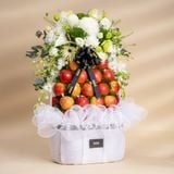  Tháp Táo Đỏ Và Hoa Tone Trắng Sang Trọng 