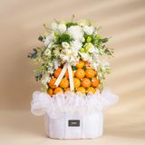  Tháp Quýt Và Hoa Tone Trắng Sang Trọng 
