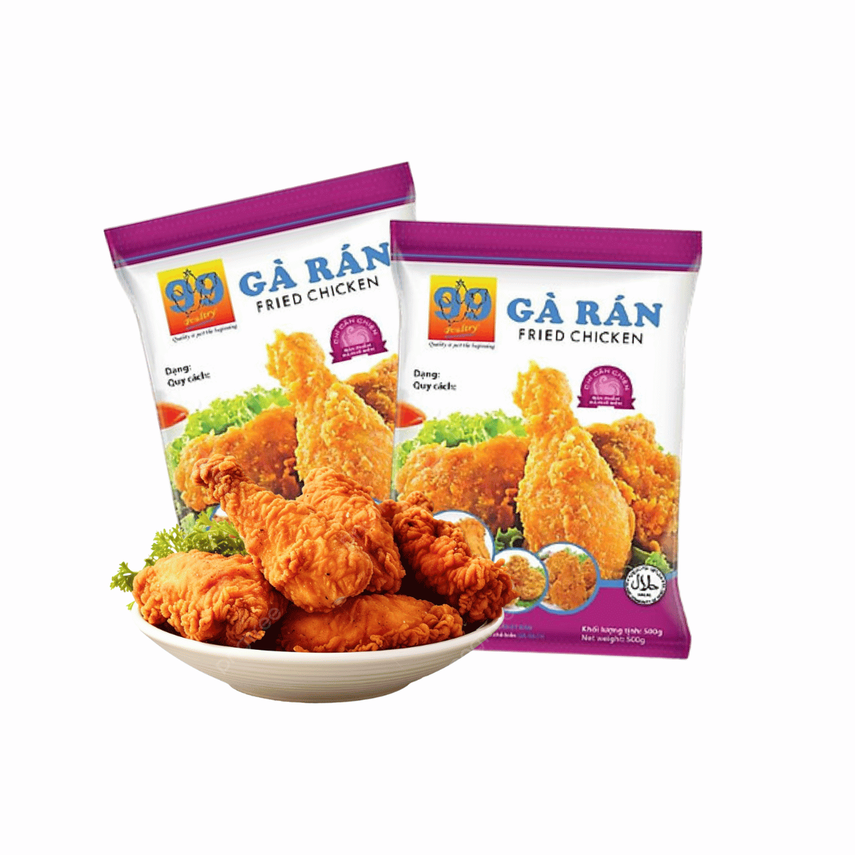  [Đông lạnh] Gà rán 99 Poultry 500 g 