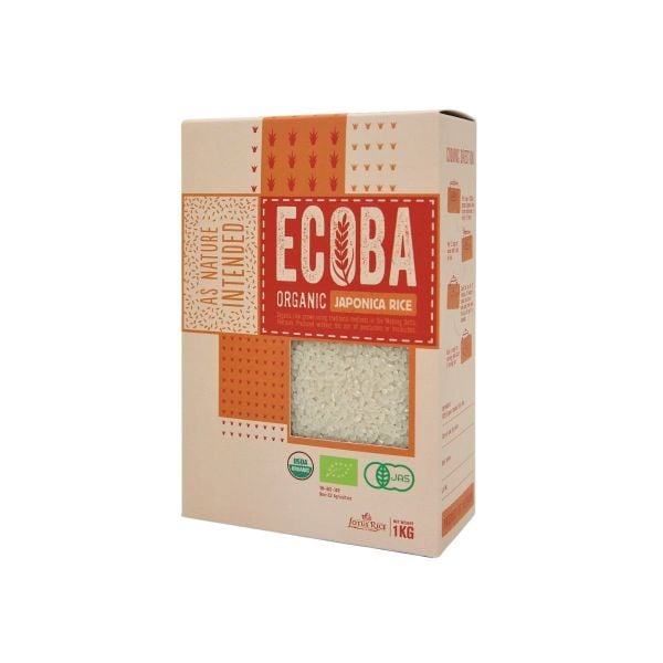 Gạo Japonica Sakura hữu cơ Ecoba 1 kg (I0001562)