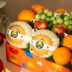 Giỏ Quà Trái Cây Tươi Tone Cam Tiêu Chuẩn tại Farmers Market
