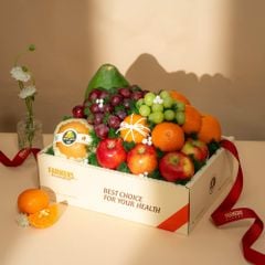Giỏ Quà Trái Cây Tươi Tone Kem Tiêu Chuẩn tại Farmers Market