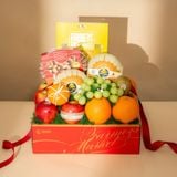  Giỏ Quà Trái Cây Và Ăn Vặt Tone Đỏ Tinh Tế 