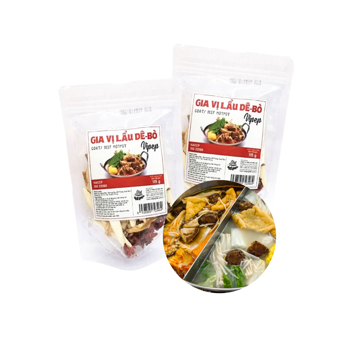  Gia vị lẩu dê - bò Vipep 115 g (I0001971) 