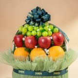  Giỏ Quà Trái Cây Hỗn Hợp Tone Xanh Lá Tiêu Chuẩn 