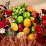  Giỏ Quà Trái Cây Và Hoa Ecuador Đỏ Cao Cấp 