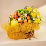 Giỏ Quà Trái Cây Và Hoa Hồng Vàng Cao Cấp 
