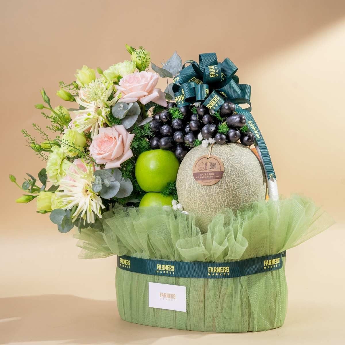  Giỏ Quà Trái Cây Và Hoa Ohara Hồng Tinh Tế 