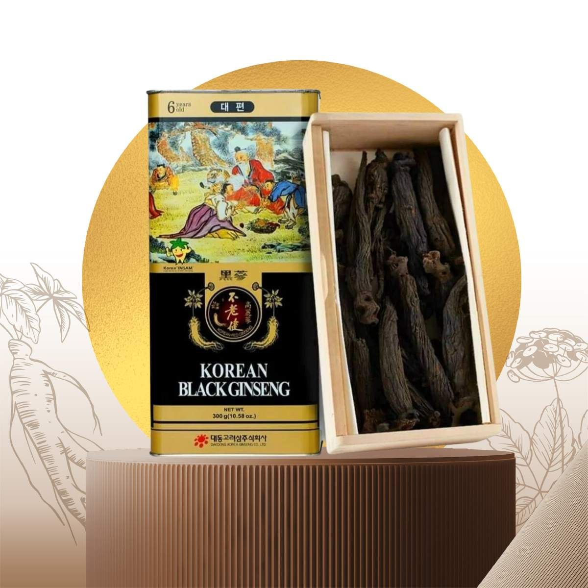  Hắc sâm củ khô Hàn Quốc 300 g 