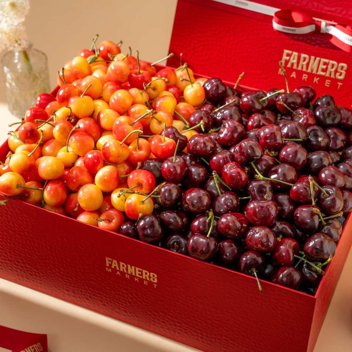  Hộp Quà Cherry Tone Đỏ Cao Cấp 