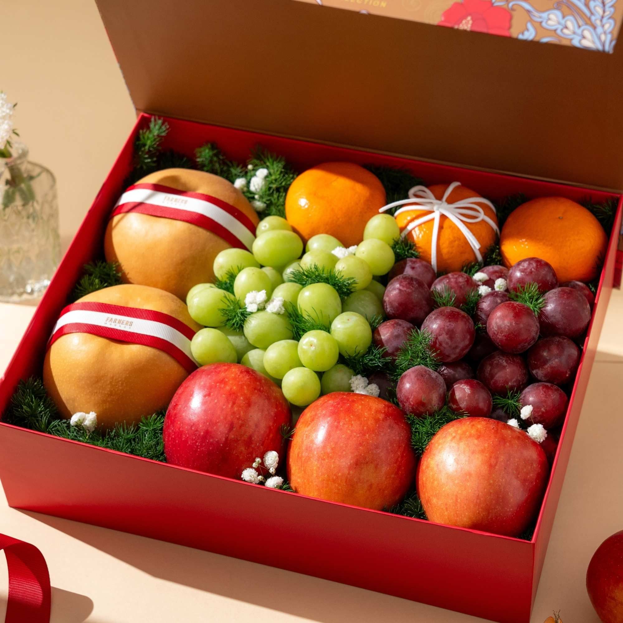  Hộp Quà Trái Cây Tươi Tone Vàng Cơ Bản 
