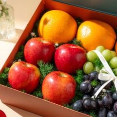 Hộp Quà Trái Cây Tươi Tone Xanh Ngọc Cơ Bản tại Farmers Market