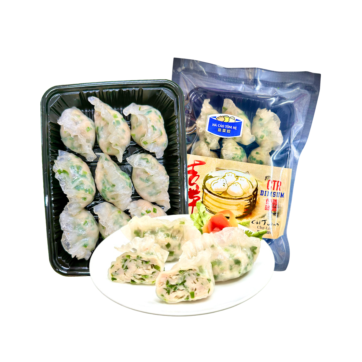  [Đông lạnh] Há cảo tôm hẹ Cát Tường 105G (I0020619) 