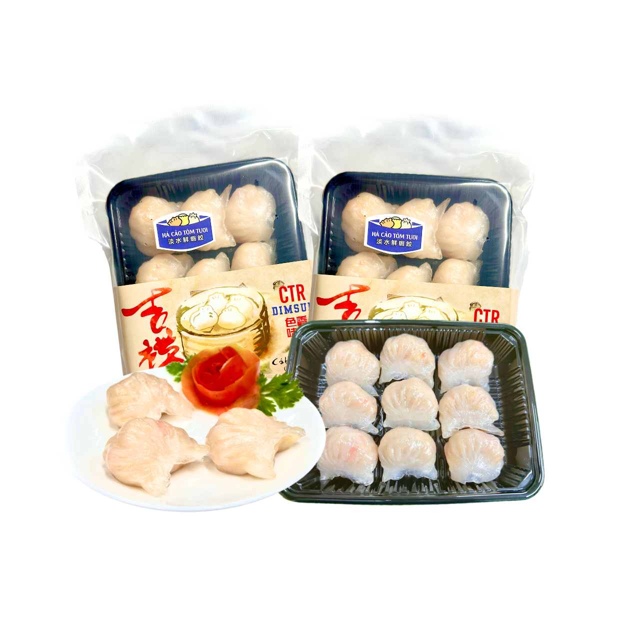  [Đông lạnh] Há cảo tôm tươi Cát Tường 90G (I0020618) 