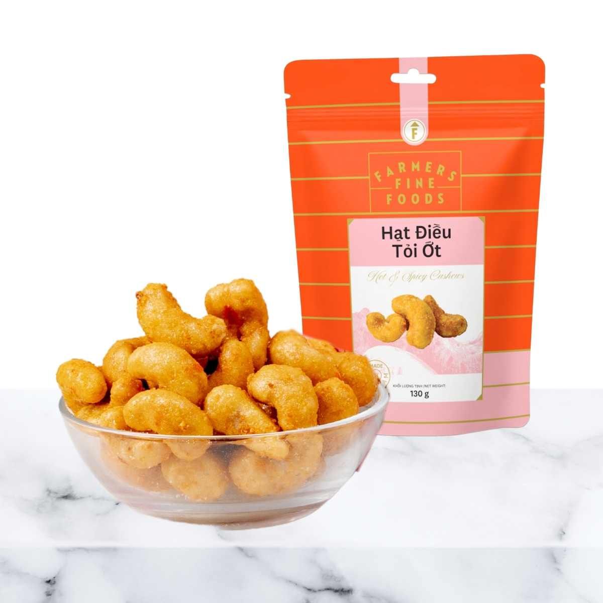  Hạt điều tỏi ớt Farmers Fine Foods 130 g 