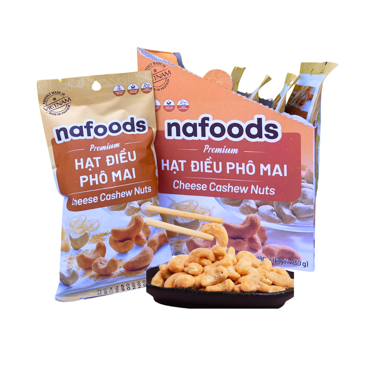  Hạt điều vị Phô Mai Nafoods 30 g 