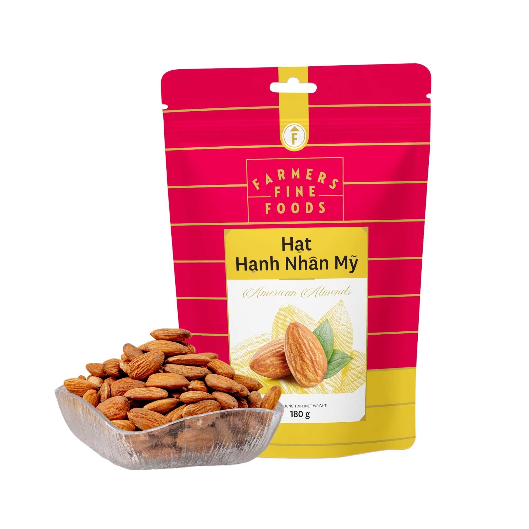  Hạt hạnh nhân mỹ Farmers Fine Foods 180 g 