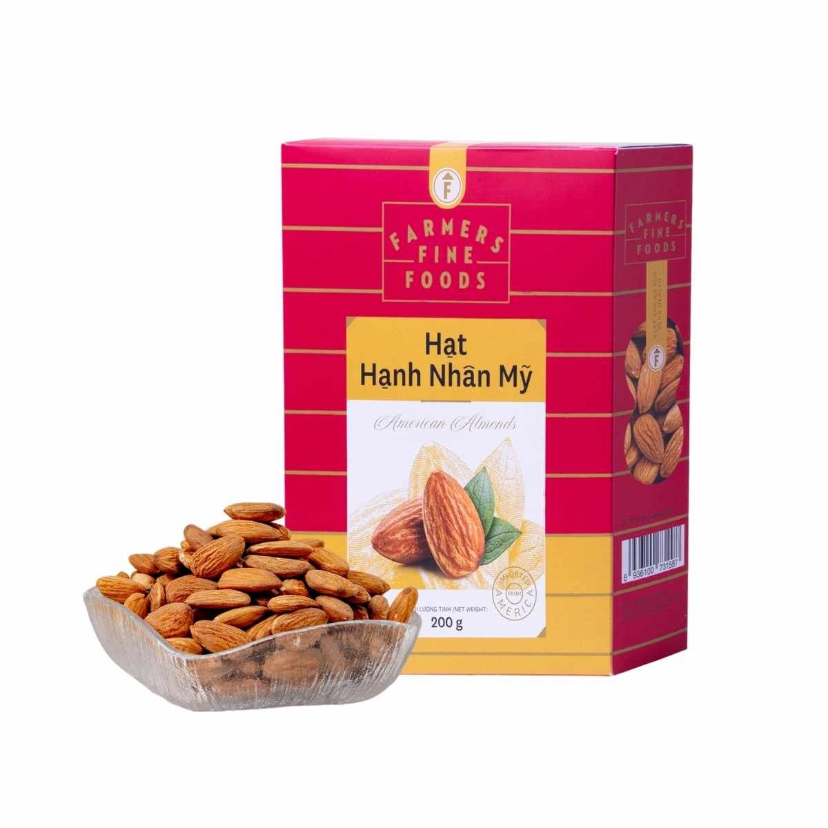  Hạt hạnh nhân mỹ Farmers Fine Foods 200G (hộp) 