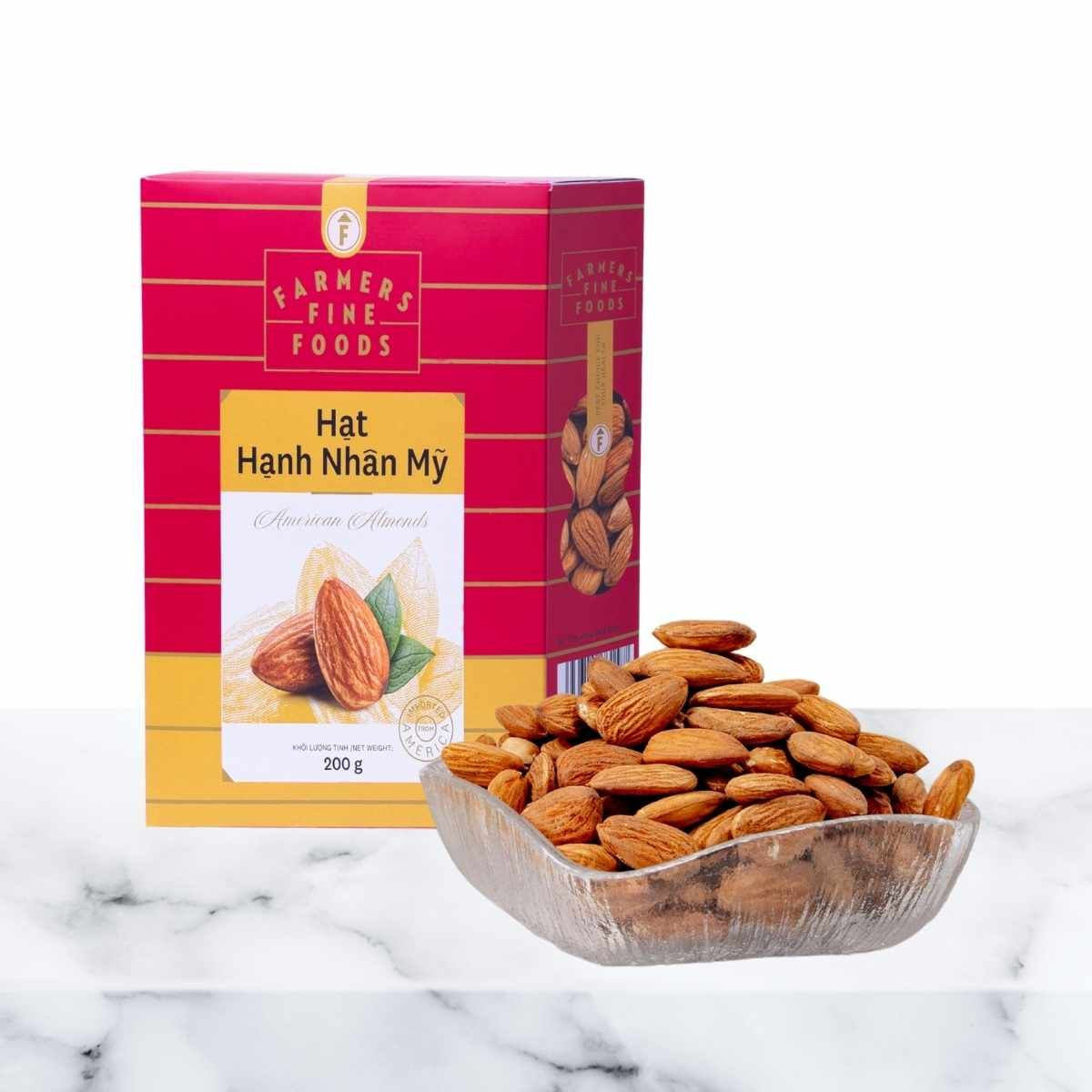  Hạt hạnh nhân mỹ Farmers Fine Foods 200G (hộp) 