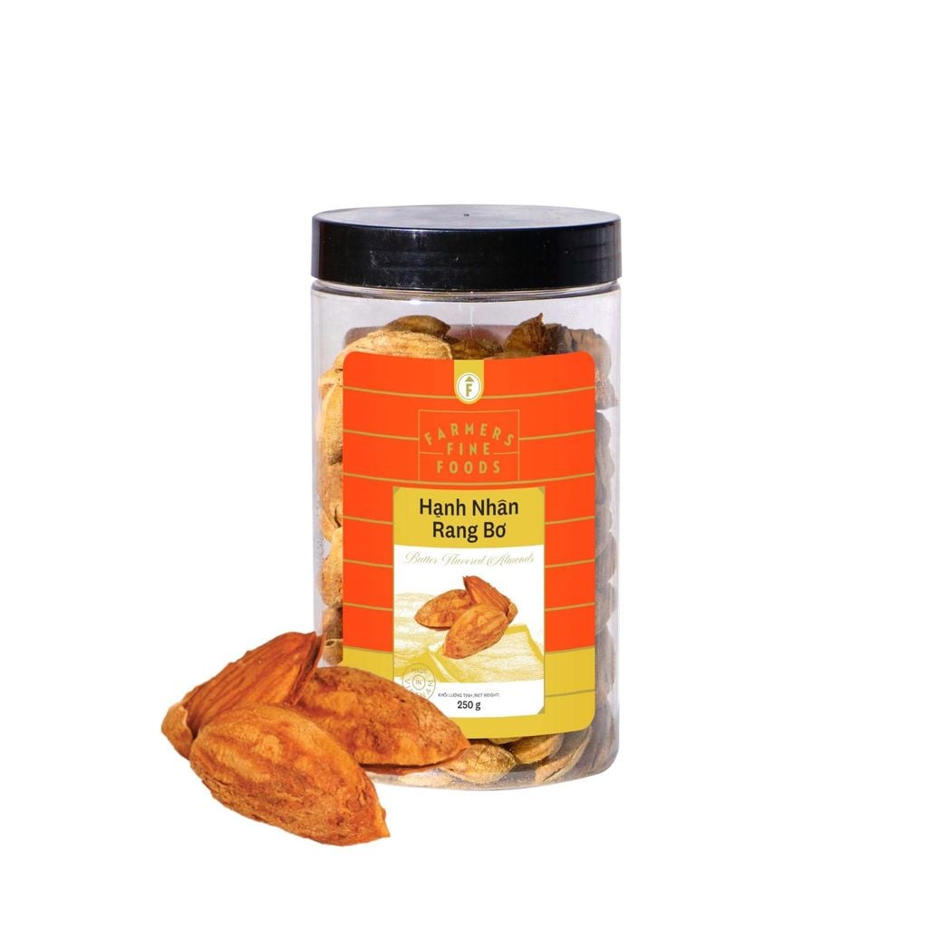  Hạt hạnh nhân rang bơ Farmers Fine Foods 250 g 