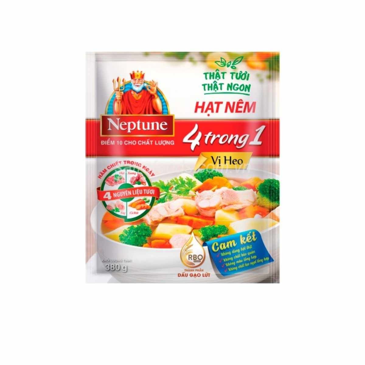  Hạt nêm vị heo 4 trong 1 Neptune gói 380 g 