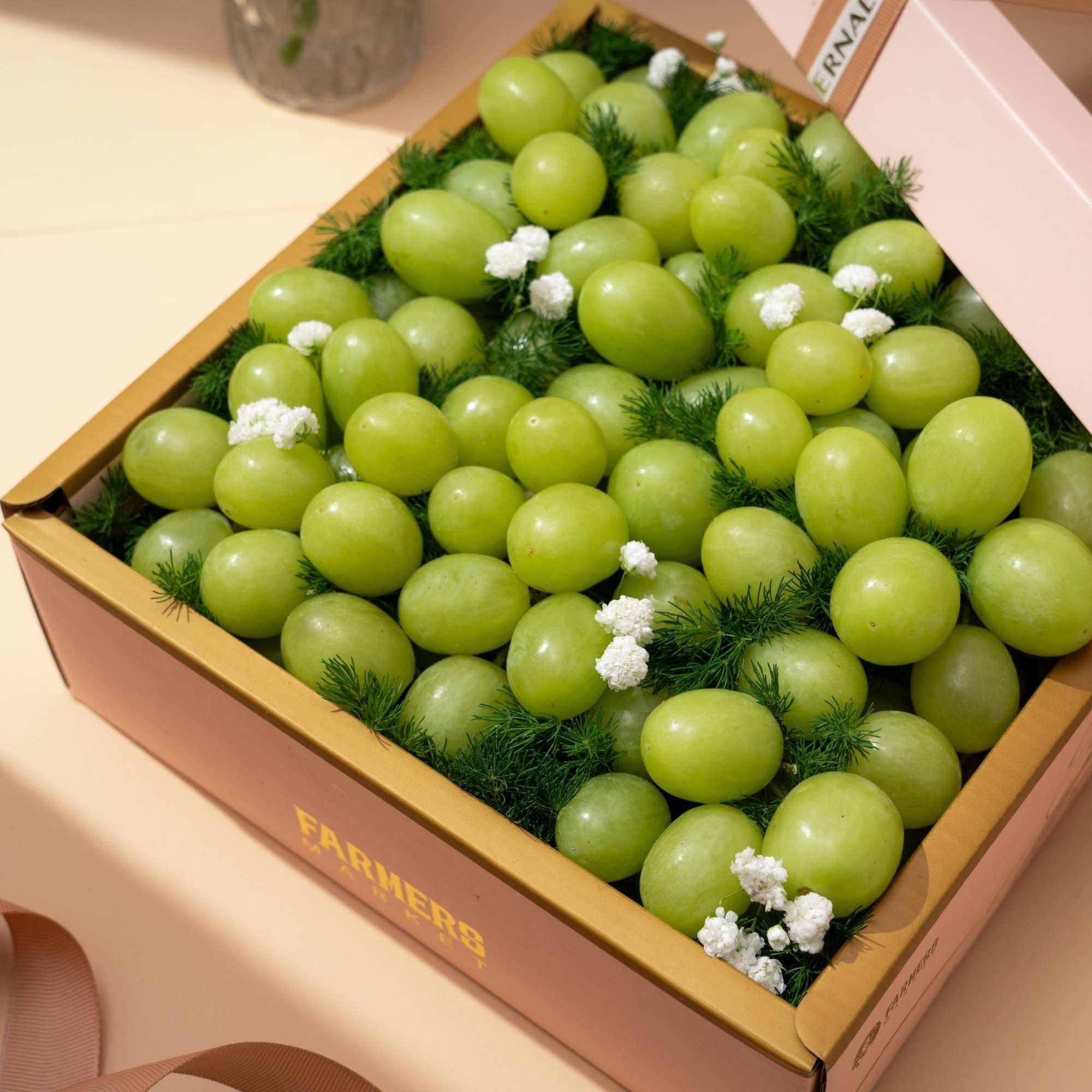  Hộp Quà Nho Xanh Tone Hồng Tiêu Chuẩn 