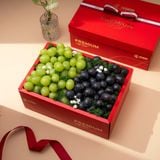  Hộp Quà Nho Xanh Và Nho Đen Tone Đỏ Tiêu Chuẩn 