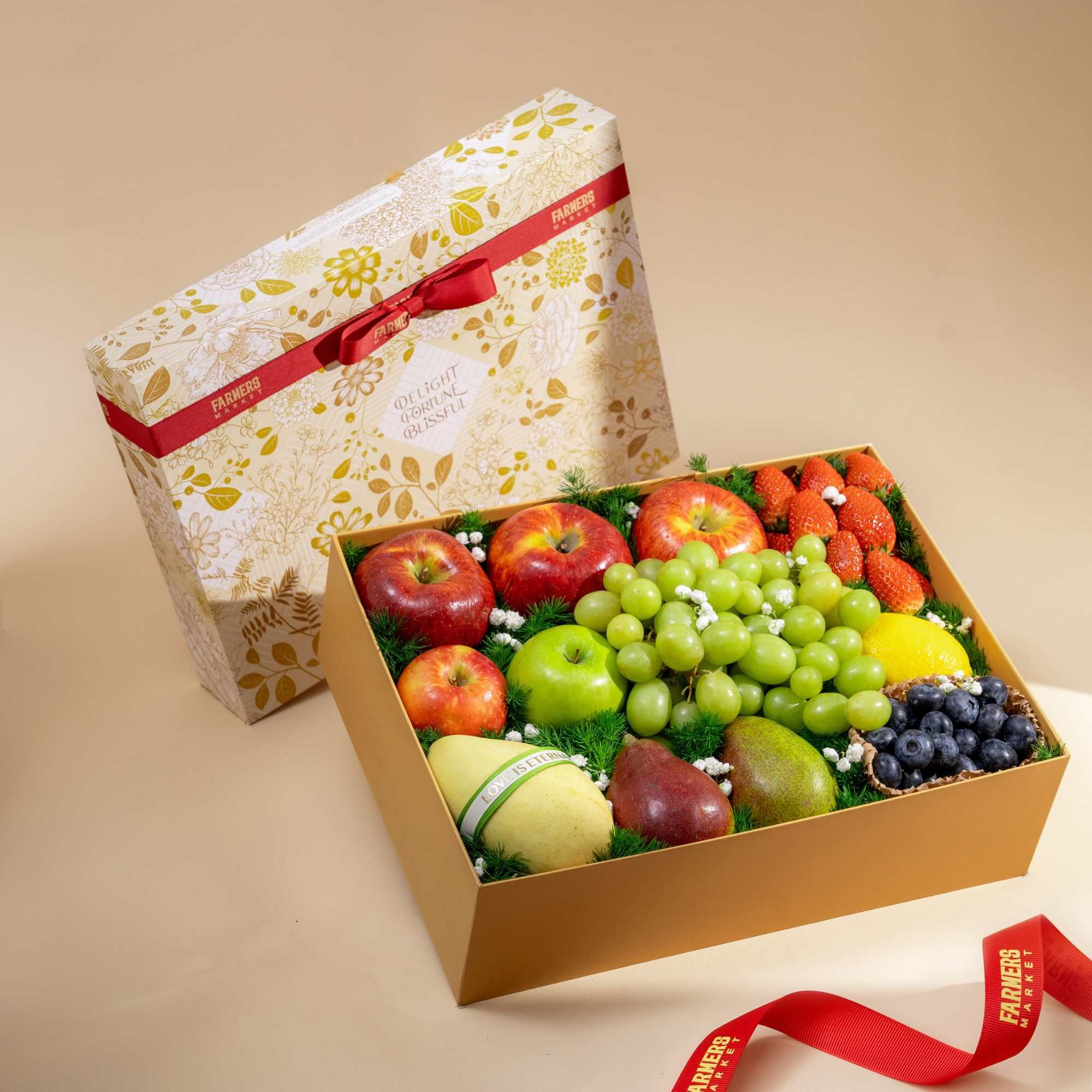  Hộp Quà Trái Cây Các Loại Tone Vàng Thanh Lịch 