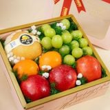  Hộp Quà Trái Cây Tươi Hỗn Hợp Tone Hồng Cơ Bản 
