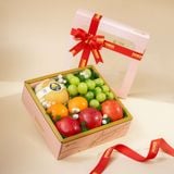  Hộp Quà Trái Cây Tươi Hỗn Hợp Tone Hồng Cơ Bản 