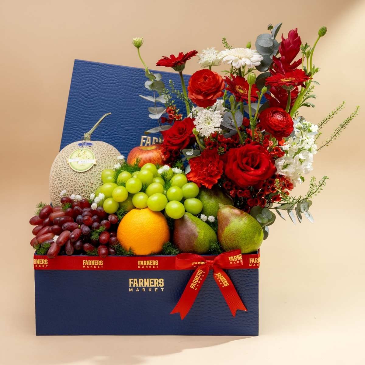  Hộp Quà Trái Cây Và Hoa Ecuador Đỏ Cao Cấp 