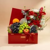  Hộp Quà Trái Cây Và Hoa Ecuador Đỏ Thanh Lịch 