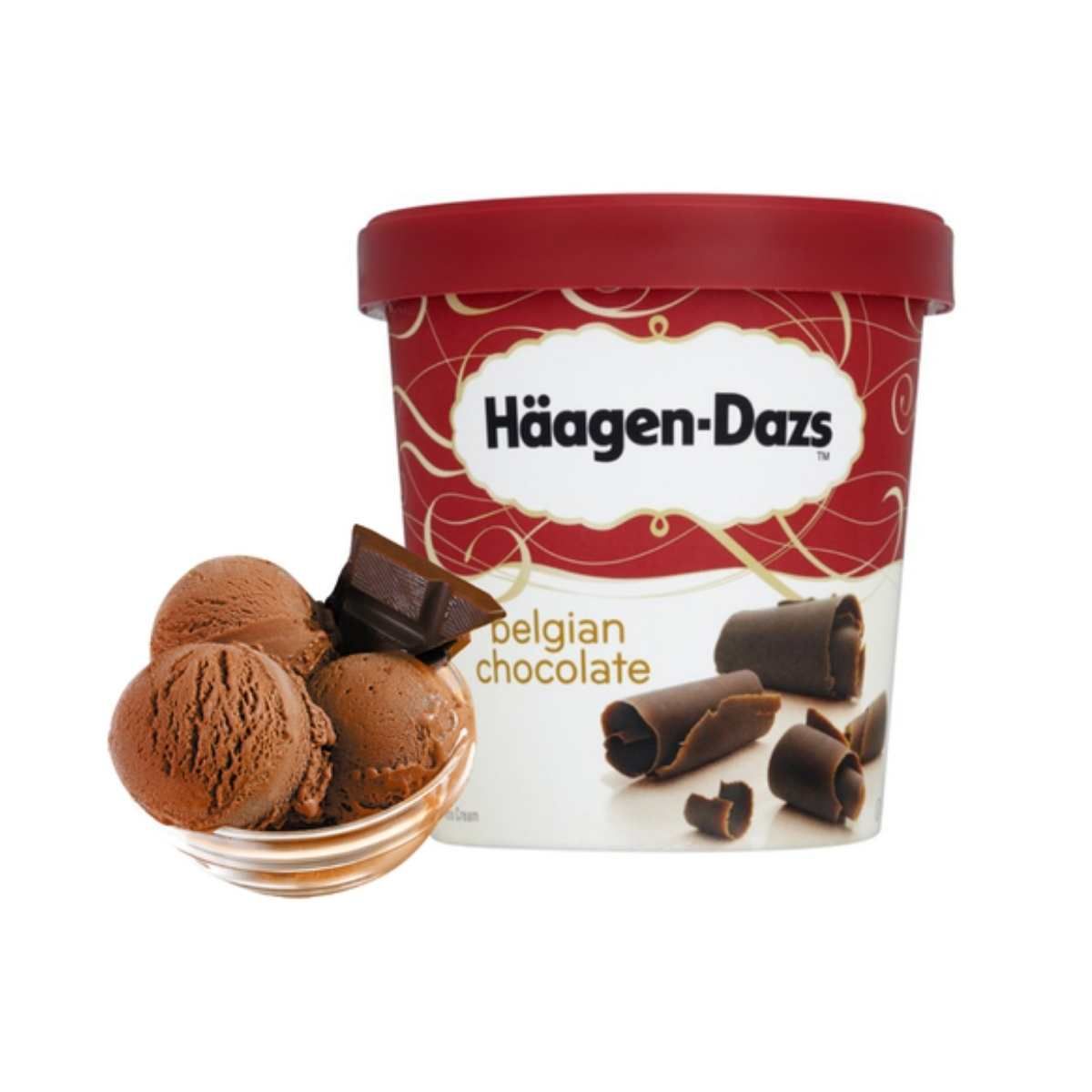  Kem Haagen Dazs vị socola Bỉ 473 ml 