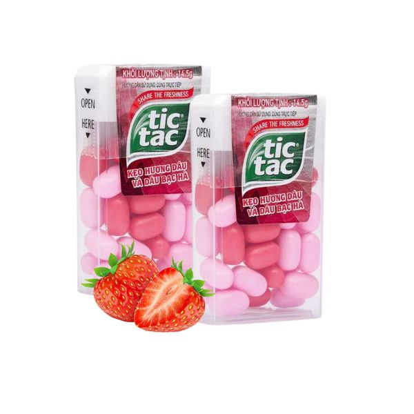 Kẹo hương vị dâu và dâu bạc hà Tic Tac 14,5 g (I0000332)