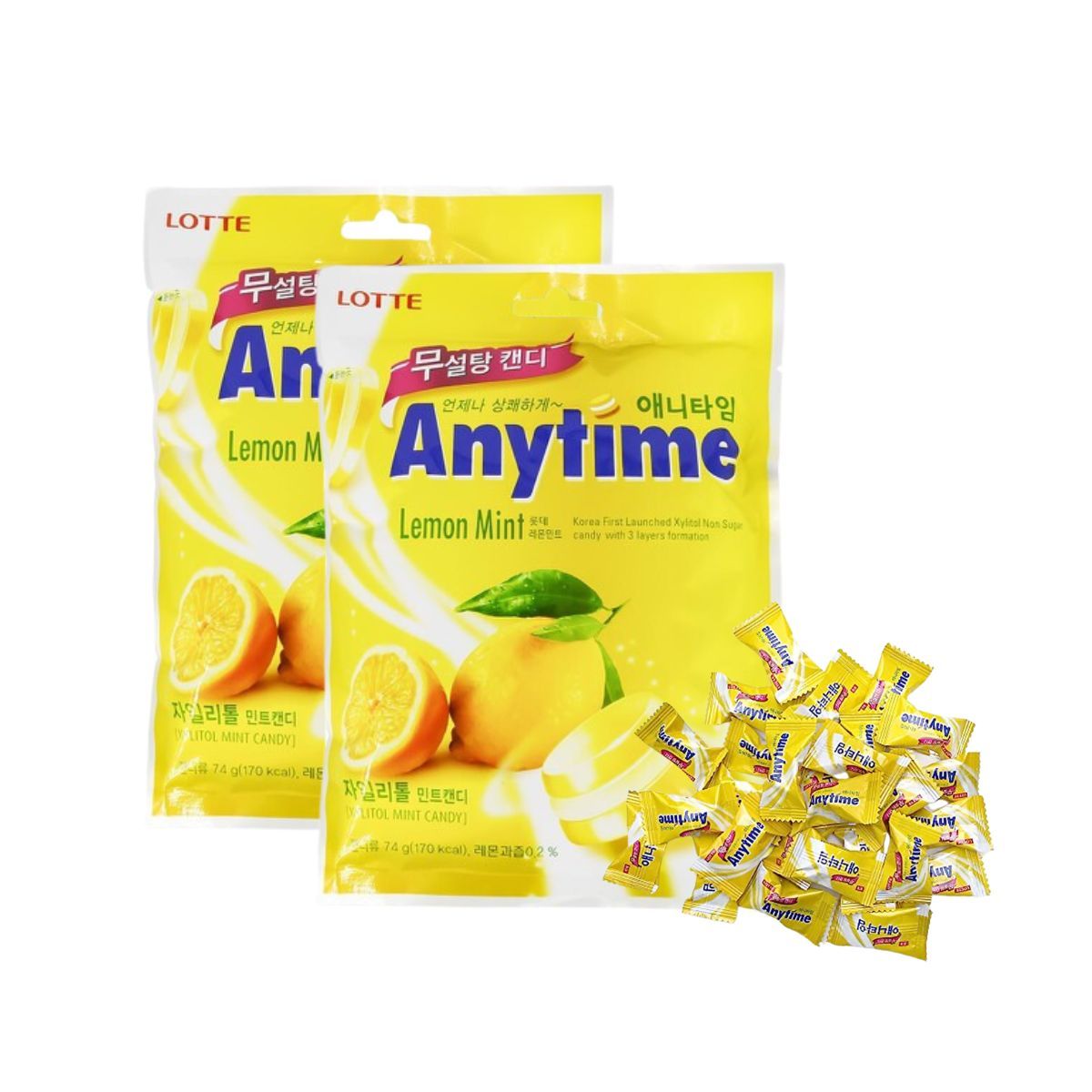  Kẹo Lotte Anytime hương chanh 60 g (I0013407) 